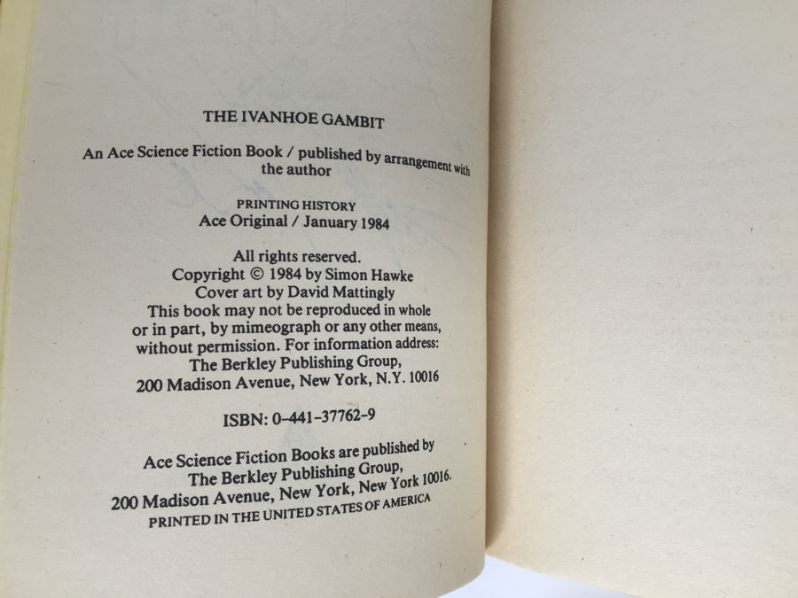 Signed Complete Set Of 1st Ed TimeWars Paperback Books EACH Individually Signed By Simon Hawke 1-12 (12 Signed Books Total) [Photo 15]