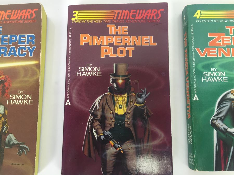Signed Complete Set Of 1st Ed TimeWars Paperback Books EACH Individually Signed By Simon Hawke 1-12 (12 Signed Books Total) [Photo 4]