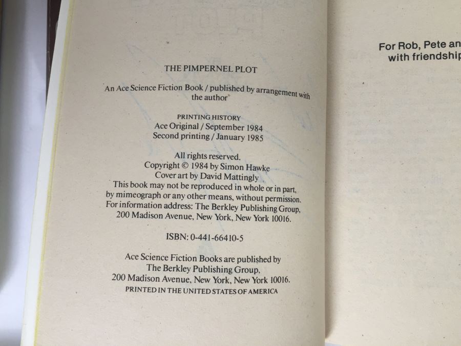 Signed Complete Set Of 1st Ed TimeWars Paperback Books EACH Individually Signed By Simon Hawke 1-12 (12 Signed Books Total) [Photo 19]