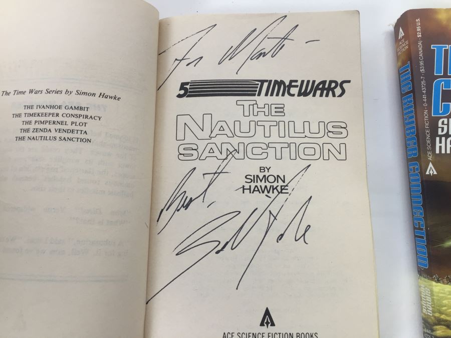 Signed Complete Set Of 1st Ed TimeWars Paperback Books EACH Individually Signed By Simon Hawke 1-12 (12 Signed Books Total) [Photo 25]