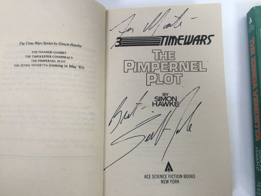 Signed Complete Set Of 1st Ed TimeWars Paperback Books EACH Individually Signed By Simon Hawke 1-12 (12 Signed Books Total) [Photo 18]