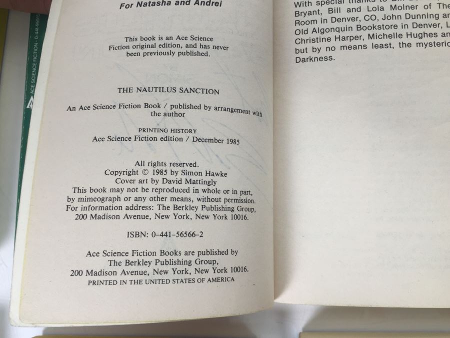 Signed Complete Set Of 1st Ed TimeWars Paperback Books EACH Individually Signed By Simon Hawke 1-12 (12 Signed Books Total) [Photo 22]