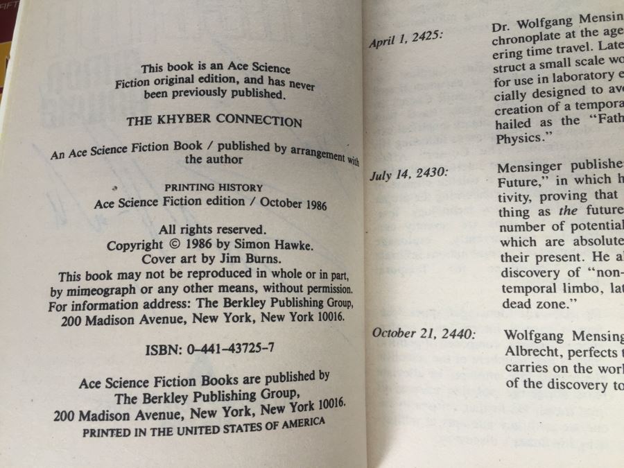 Signed Complete Set Of 1st Ed TimeWars Paperback Books EACH Individually Signed By Simon Hawke 1-12 (12 Signed Books Total) [Photo 24]