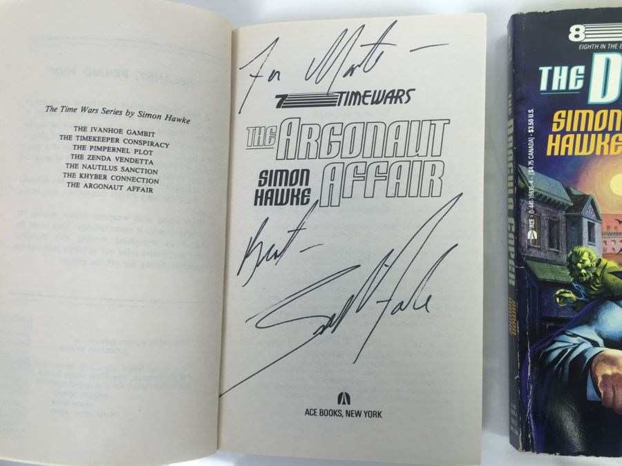 Signed Complete Set Of 1st Ed TimeWars Paperback Books EACH Individually Signed By Simon Hawke 1-12 (12 Signed Books Total) [Photo 26]