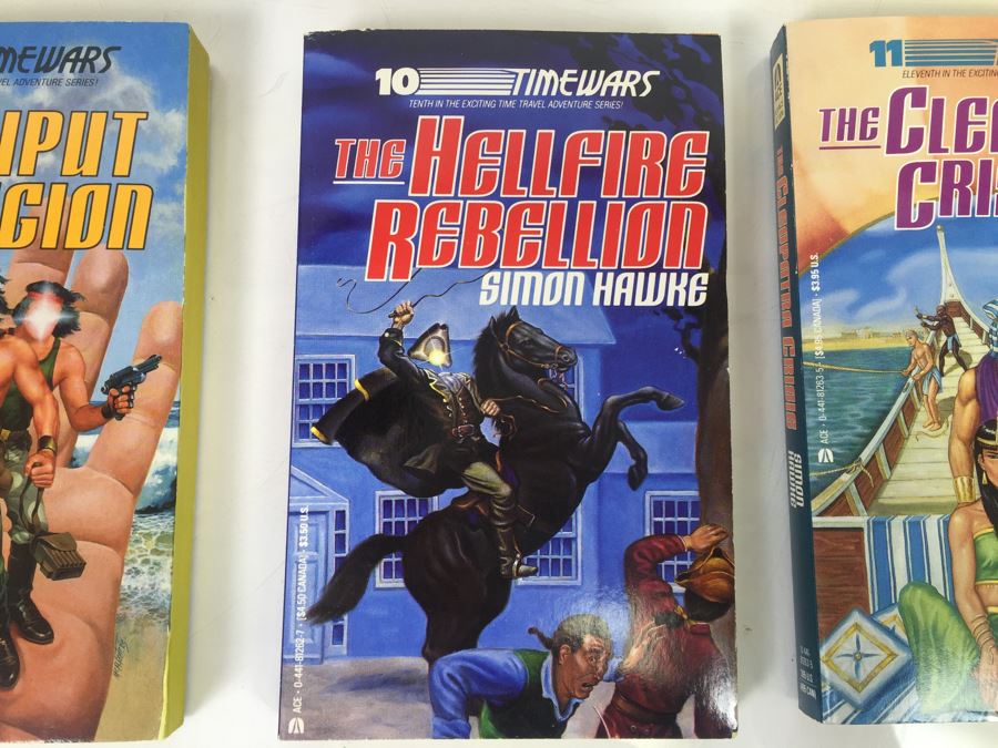 Signed Complete Set Of 1st Ed TimeWars Paperback Books EACH Individually Signed By Simon Hawke 1-12 (12 Signed Books Total) [Photo 11]