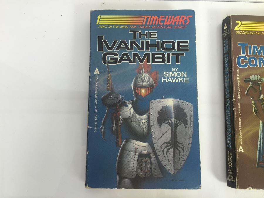 Signed Complete Set Of 1st Ed TimeWars Paperback Books EACH Individually Signed By Simon Hawke 1-12 (12 Signed Books Total) [Photo 2]