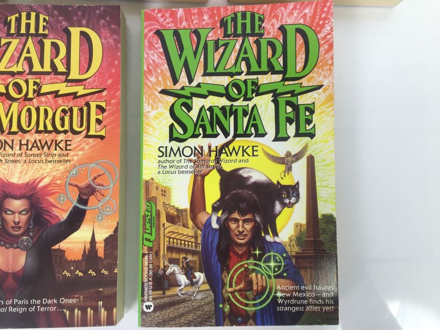 Signed Set Of (5) First Printing Paperback Books The Wizard Series By Simon Hawke (Each Book Signed) [Photo 6]
