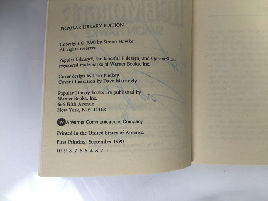 Signed Set Of (5) First Printing Paperback Books The Wizard Series By Simon Hawke (Each Book Signed) [Photo 14]