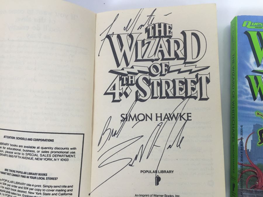 Signed Set Of (5) First Printing Paperback Books The Wizard Series By Simon Hawke (Each Book Signed) [Photo 7]