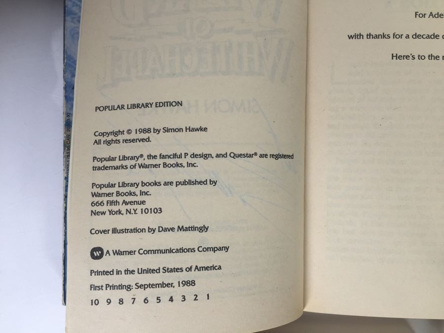 Signed Set Of (5) First Printing Paperback Books The Wizard Series By Simon Hawke (Each Book Signed) [Photo 10]