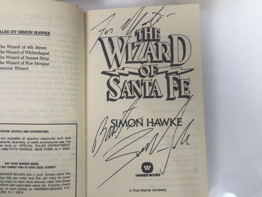 Signed Set Of (5) First Printing Paperback Books The Wizard Series By Simon Hawke (Each Book Signed) [Photo 15]
