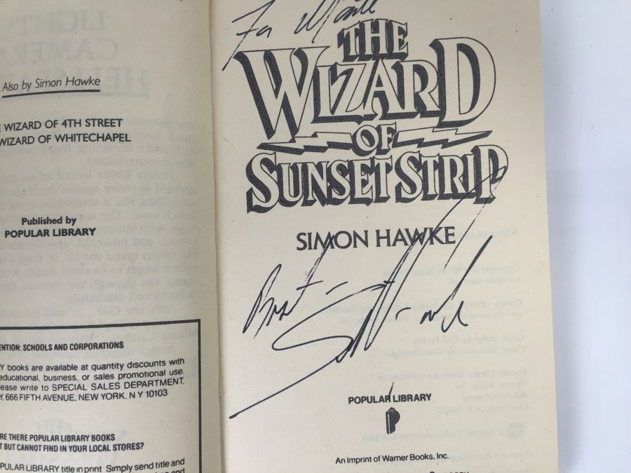 Signed Set Of (5) First Printing Paperback Books The Wizard Series By Simon Hawke (Each Book Signed) [Photo 11]