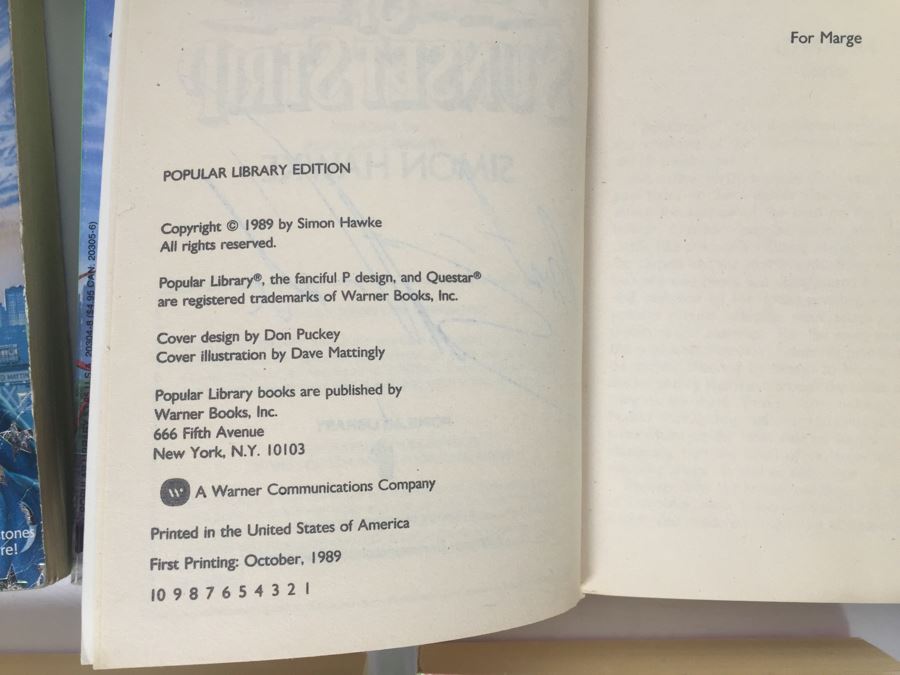 Signed Set Of (5) First Printing Paperback Books The Wizard Series By Simon Hawke (Each Book Signed) [Photo 12]