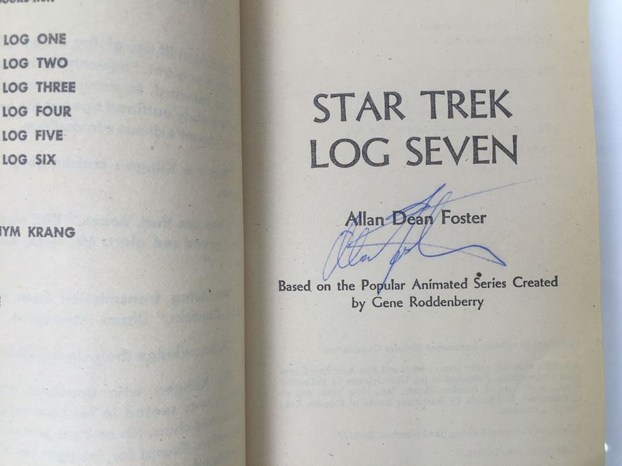 (8) Signed Paperback Books STAR TREK Logs By Alan Dean Foster (Each Book Signed) Combo Of First Printings And First Editions [Photo 23]