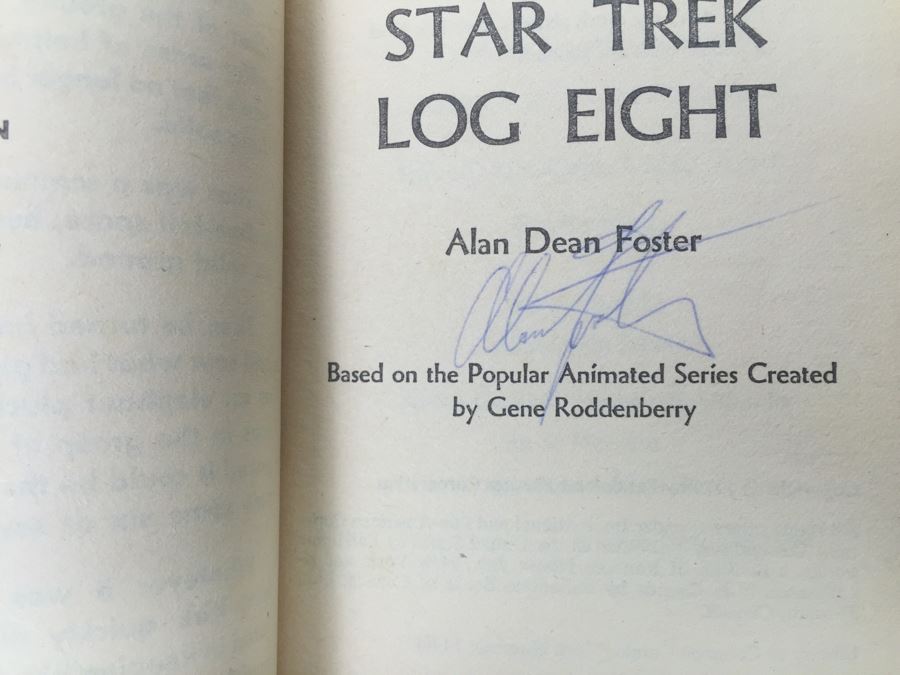 (8) Signed Paperback Books STAR TREK Logs By Alan Dean Foster (Each Book Signed) Combo Of First Printings And First Editions [Photo 25]