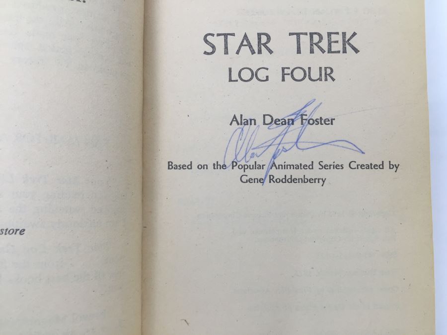 (8) Signed Paperback Books STAR TREK Logs By Alan Dean Foster (Each Book Signed) Combo Of First Printings And First Editions [Photo 17]