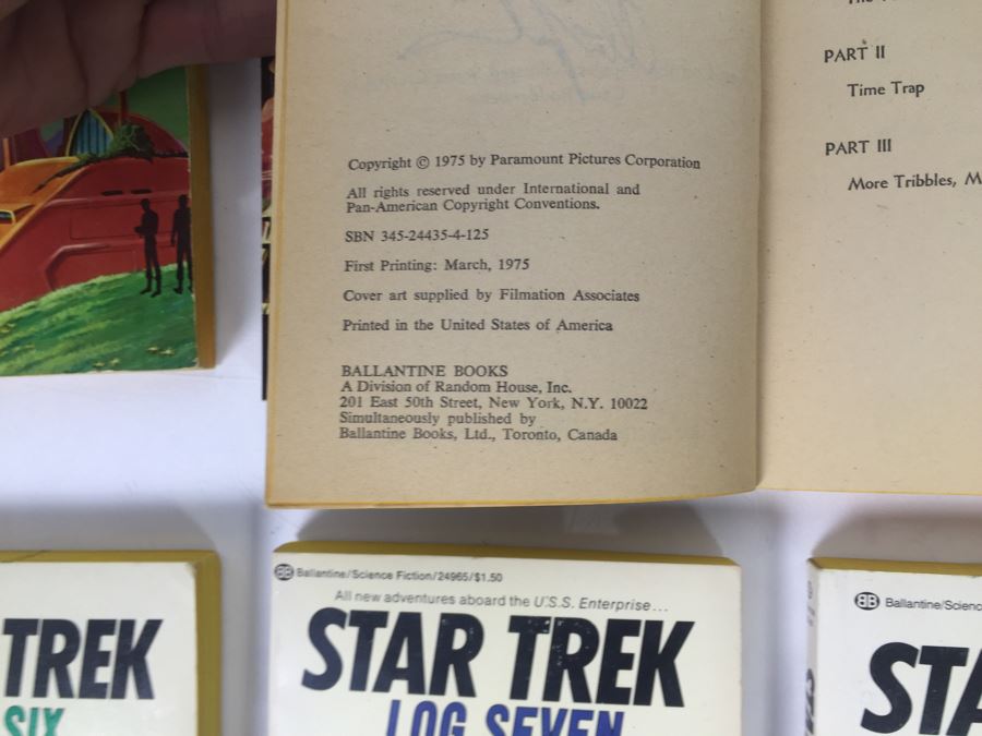 (8) Signed Paperback Books STAR TREK Logs By Alan Dean Foster (Each Book Signed) Combo Of First Printings And First Editions [Photo 18]