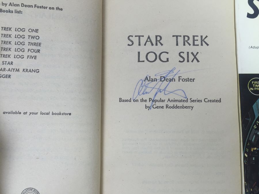 (8) Signed Paperback Books STAR TREK Logs By Alan Dean Foster (Each Book Signed) Combo Of First Printings And First Editions [Photo 21]