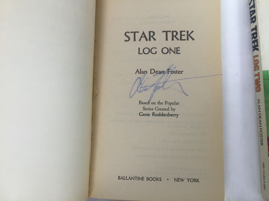 (8) Signed Paperback Books STAR TREK Logs By Alan Dean Foster (Each Book Signed) Combo Of First Printings And First Editions [Photo 11]