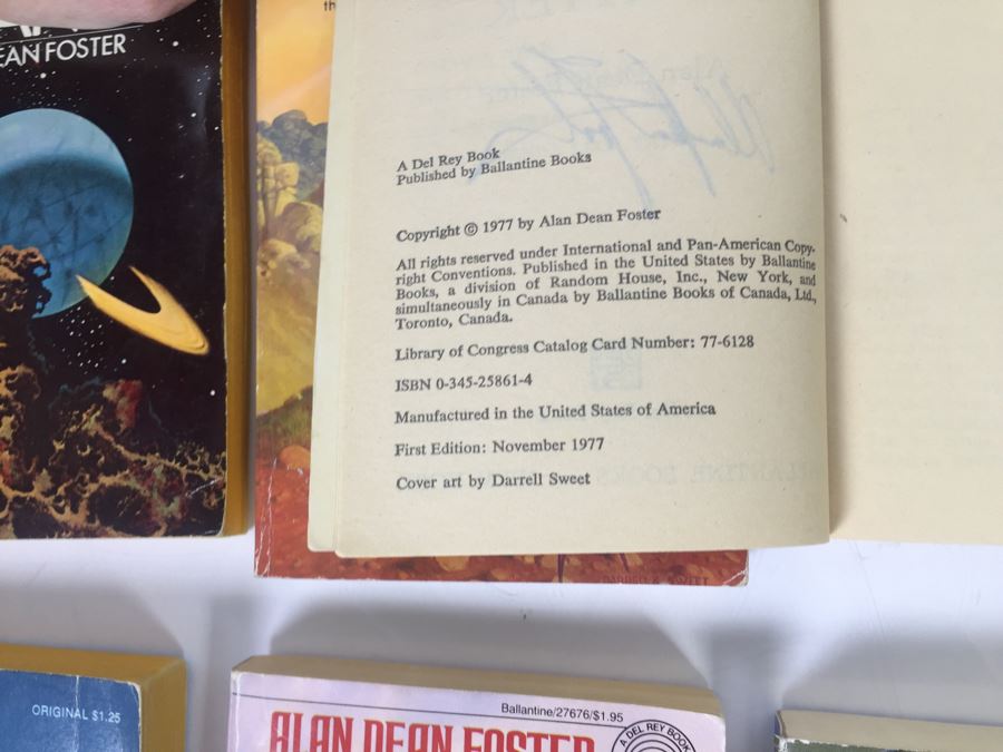 Signed Set Of (8) Paperback Books By Alan Dean Foster (Each Signed) [Photo 17]