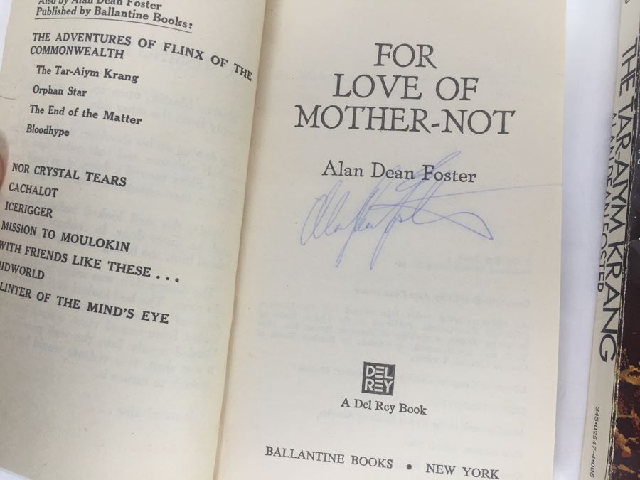 Signed Set Of (8) Paperback Books By Alan Dean Foster (Each Signed) [Photo 10]