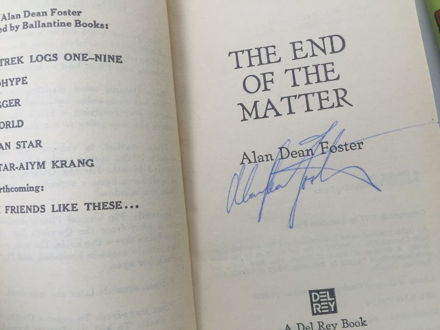 Signed Set Of (8) Paperback Books By Alan Dean Foster (Each Signed) [Photo 16]