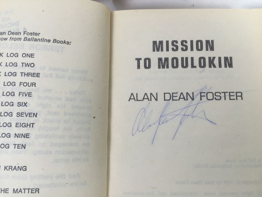 Signed Set Of (8) Paperback Books By Alan Dean Foster (Each Signed) [Photo 22]