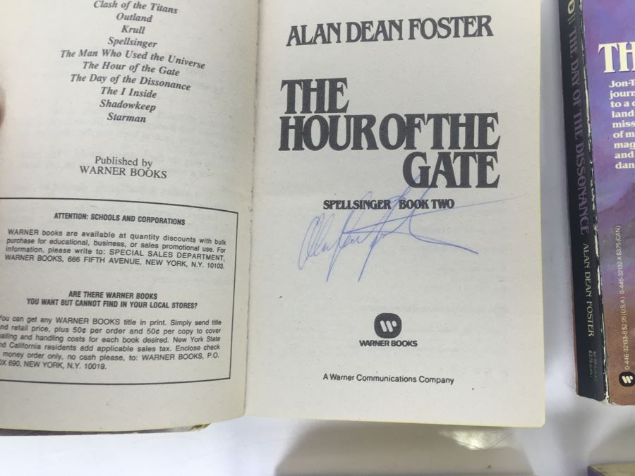 Signed Set Of (6) Paperback Books By Alan Dean Foster (Each Signed) [Photo 10]