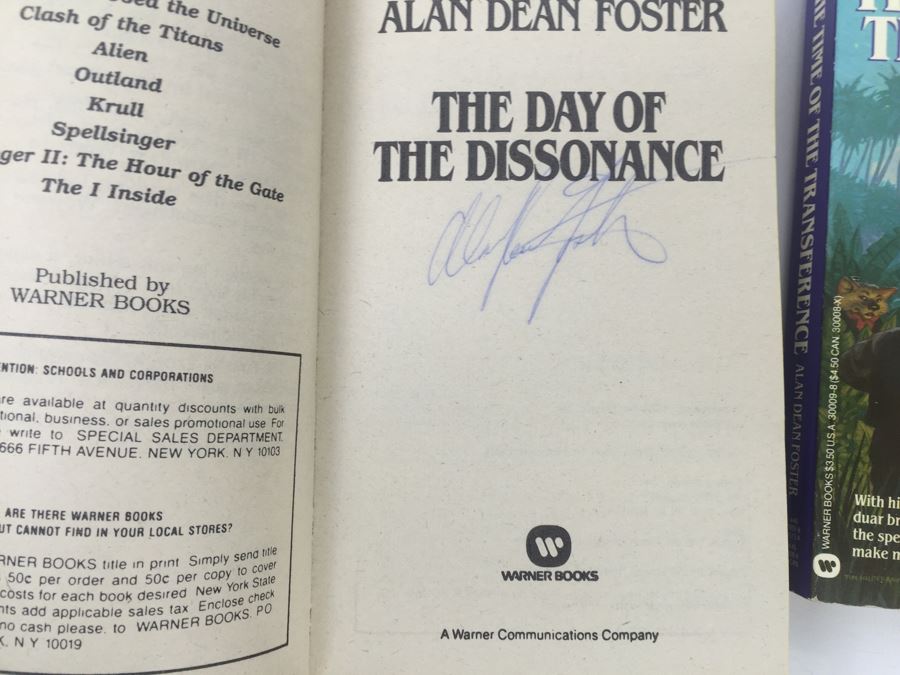 Signed Set Of (6) Paperback Books By Alan Dean Foster (Each Signed) [Photo 12]