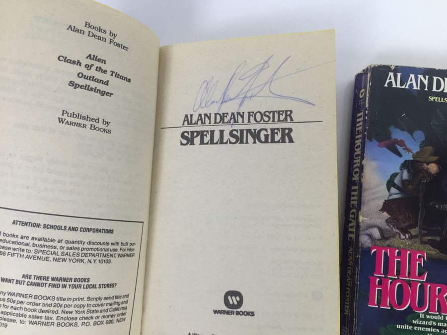 Signed Set Of (6) Paperback Books By Alan Dean Foster (Each Signed) [Photo 8]