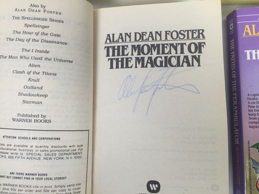 Signed Set Of (6) Paperback Books By Alan Dean Foster (Each Signed) [Photo 16]