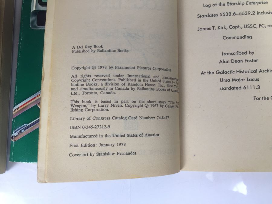 Signed Set Of (6) Paperback Books By Alan Dean Foster: The Black Hole, Pale Rider, Star Wars, Star Trek (Each Book Signed) [Photo 19]