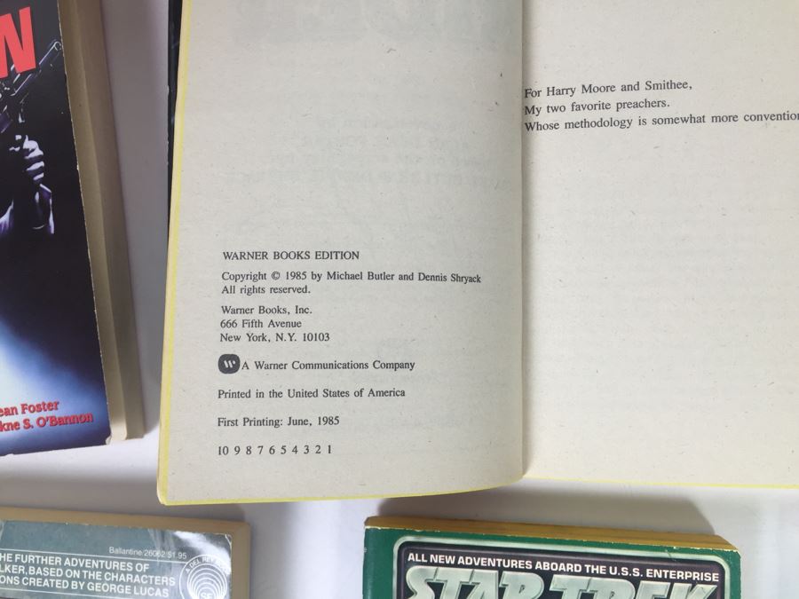 Signed Set Of (6) Paperback Books By Alan Dean Foster: The Black Hole, Pale Rider, Star Wars, Star Trek (Each Book Signed) [Photo 13]