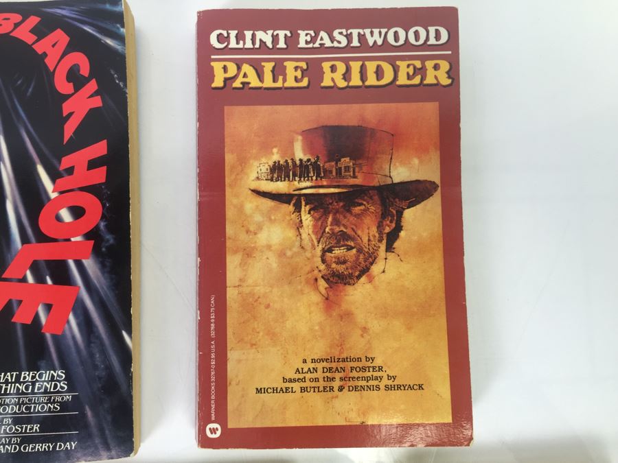 Signed Set Of (6) Paperback Books By Alan Dean Foster: The Black Hole, Pale Rider, Star Wars, Star Trek (Each Book Signed) [Photo 4]