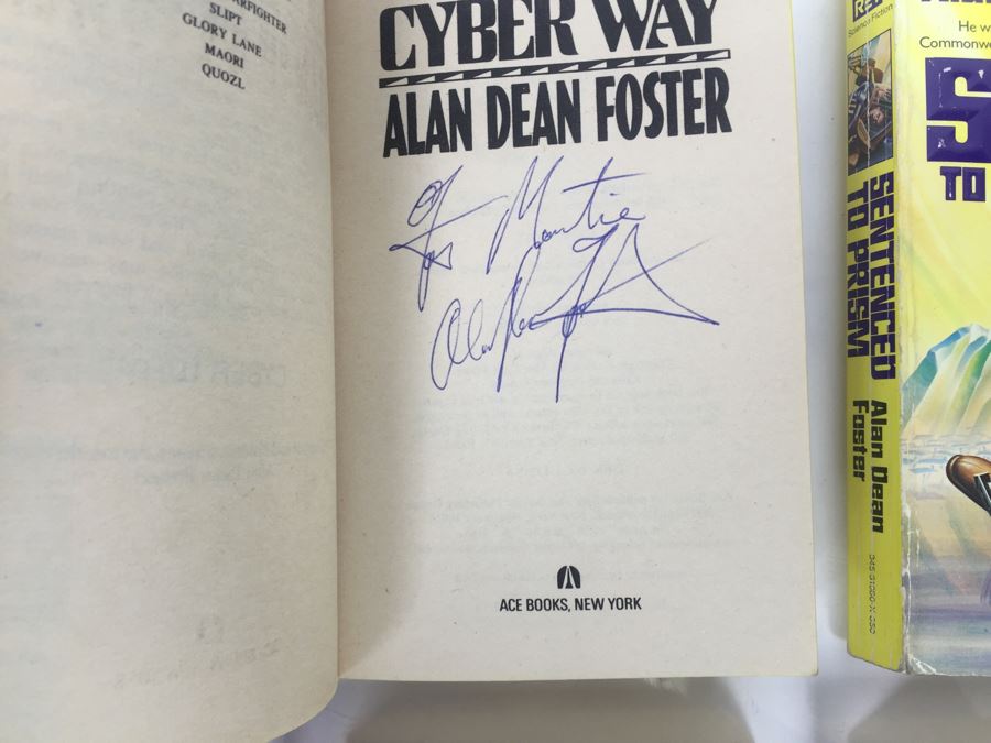 Signed Set Of (8) Paperback Books By Alan Dean Foster (Each Signed) [Photo 14]