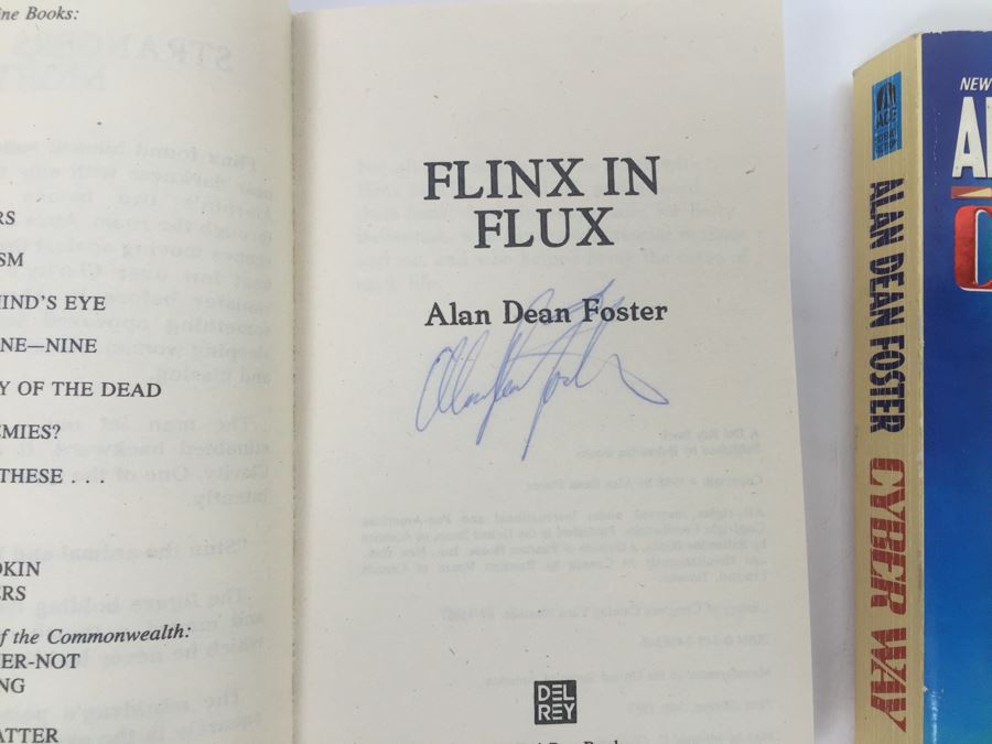 Signed Set Of (8) Paperback Books By Alan Dean Foster (Each Signed) [Photo 12]