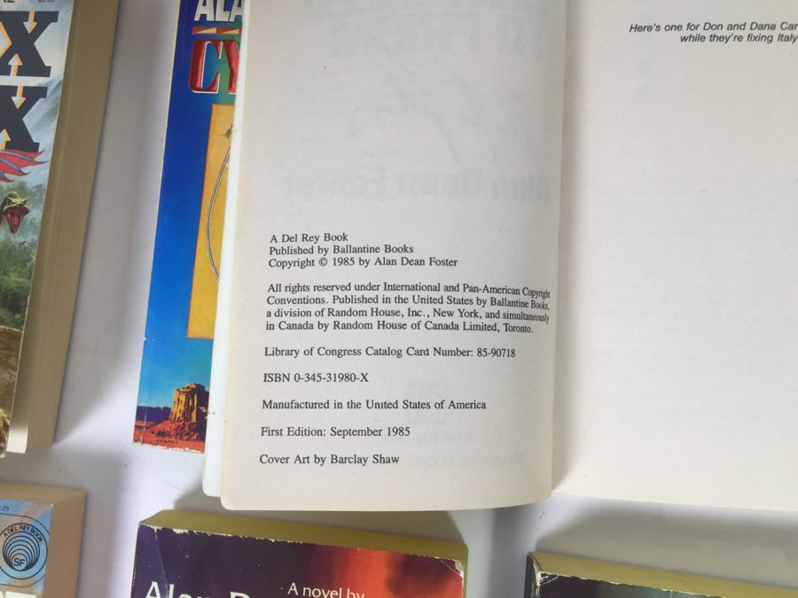 Signed Set Of (8) Paperback Books By Alan Dean Foster (Each Signed) [Photo 17]