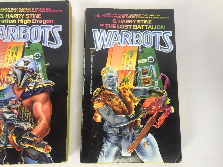 Signed Set Of (11) First Printing Paperback Books Warbots Series By G. Harry Stine (Each Book Signed) [Photo 7]