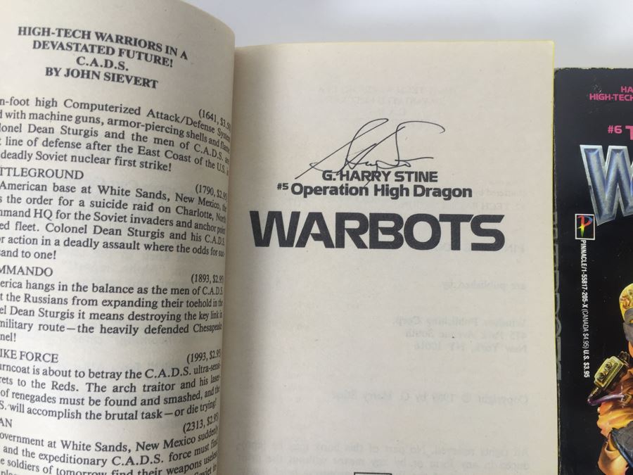Signed Set Of (11) First Printing Paperback Books Warbots Series By G. Harry Stine (Each Book Signed) [Photo 21]