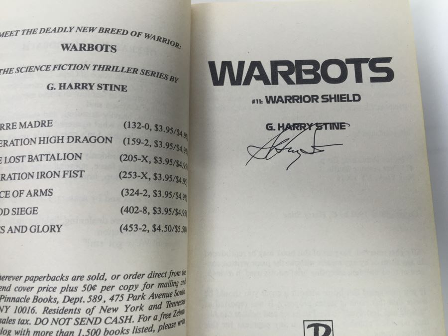 Signed Set Of (11) First Printing Paperback Books Warbots Series By G. Harry Stine (Each Book Signed) [Photo 33]