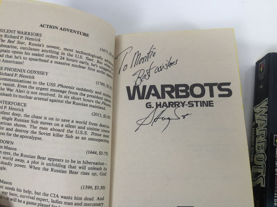 Signed Set Of (11) First Printing Paperback Books Warbots Series By G. Harry Stine (Each Book Signed) [Photo 13]