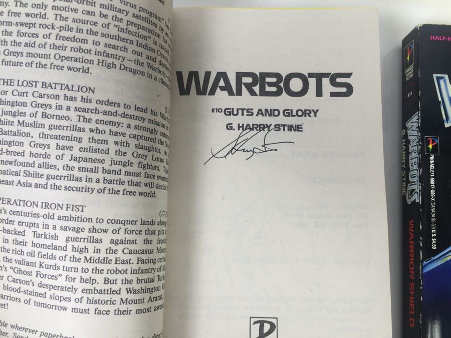 Signed Set Of (11) First Printing Paperback Books Warbots Series By G. Harry Stine (Each Book Signed) [Photo 31]