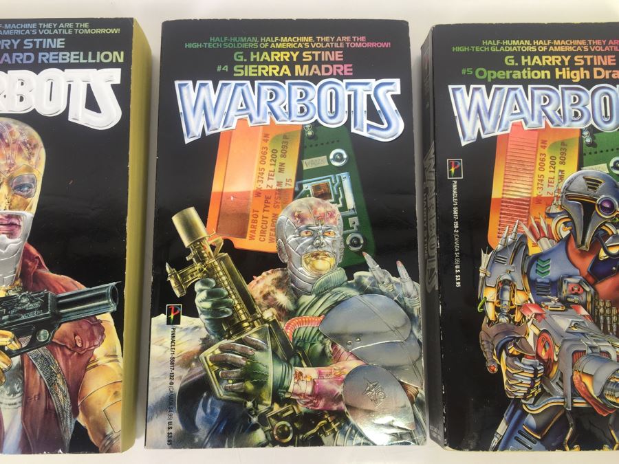 Signed Set Of (11) First Printing Paperback Books Warbots Series By G. Harry Stine (Each Book Signed) [Photo 5]