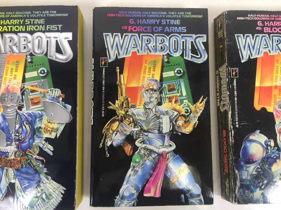 Signed Set Of (11) First Printing Paperback Books Warbots Series By G. Harry Stine (Each Book Signed) [Photo 9]
