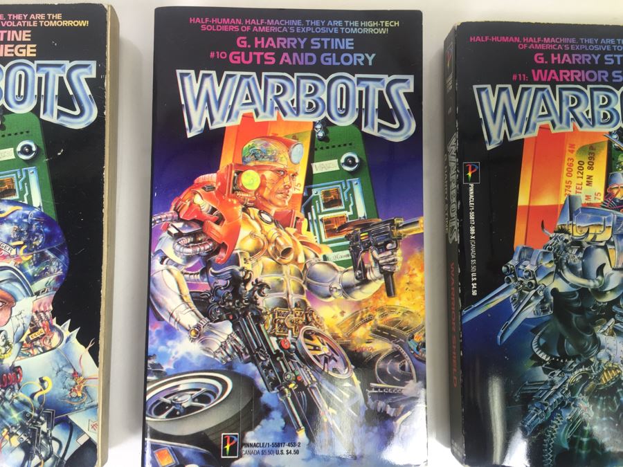 Signed Set Of (11) First Printing Paperback Books Warbots Series By G. Harry Stine (Each Book Signed) [Photo 11]