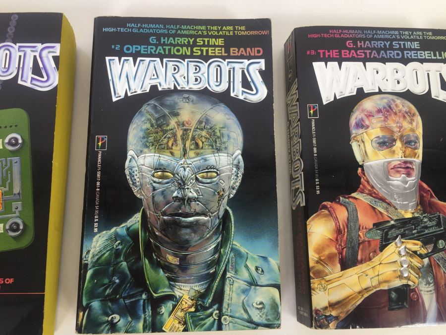 Signed Set Of (11) First Printing Paperback Books Warbots Series By G. Harry Stine (Each Book Signed) [Photo 3]