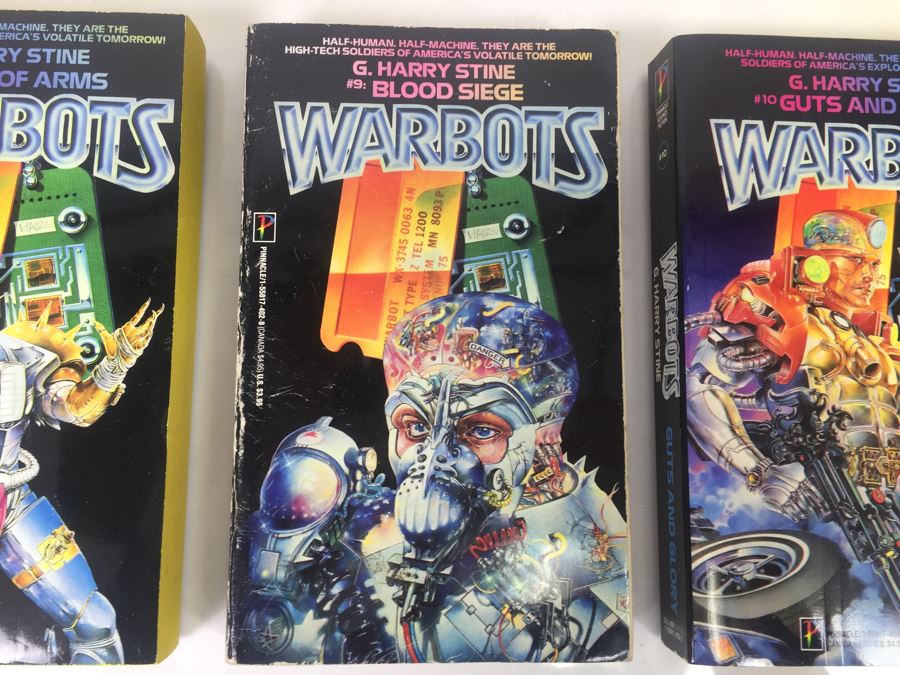 Signed Set Of (11) First Printing Paperback Books Warbots Series By G. Harry Stine (Each Book Signed) [Photo 10]