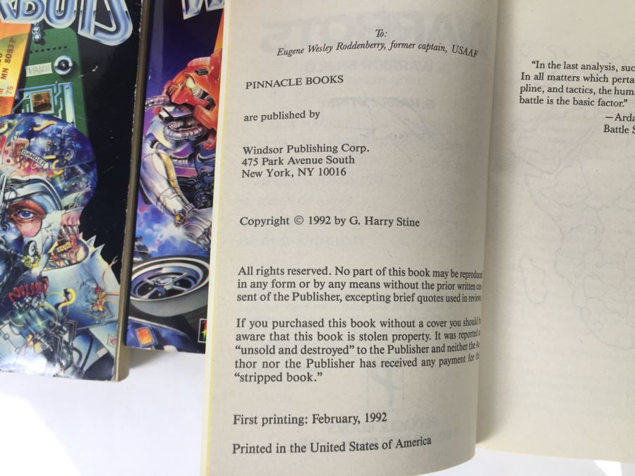 Signed Set Of (11) First Printing Paperback Books Warbots Series By G. Harry Stine (Each Book Signed) [Photo 34]