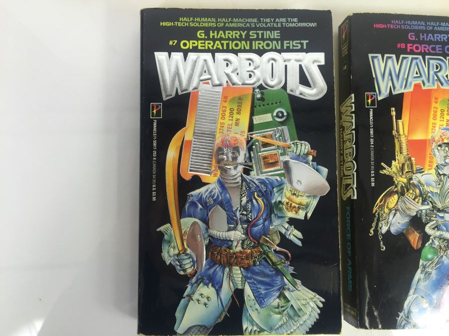 Signed Set Of (11) First Printing Paperback Books Warbots Series By G. Harry Stine (Each Book Signed) [Photo 8]