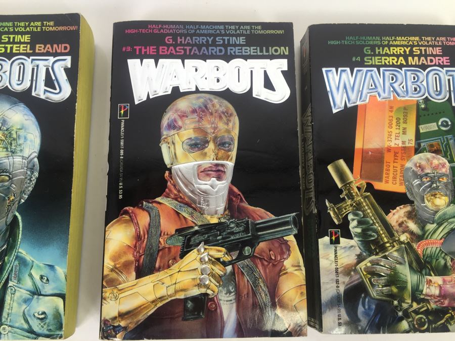 Signed Set Of (11) First Printing Paperback Books Warbots Series By G. Harry Stine (Each Book Signed) [Photo 4]